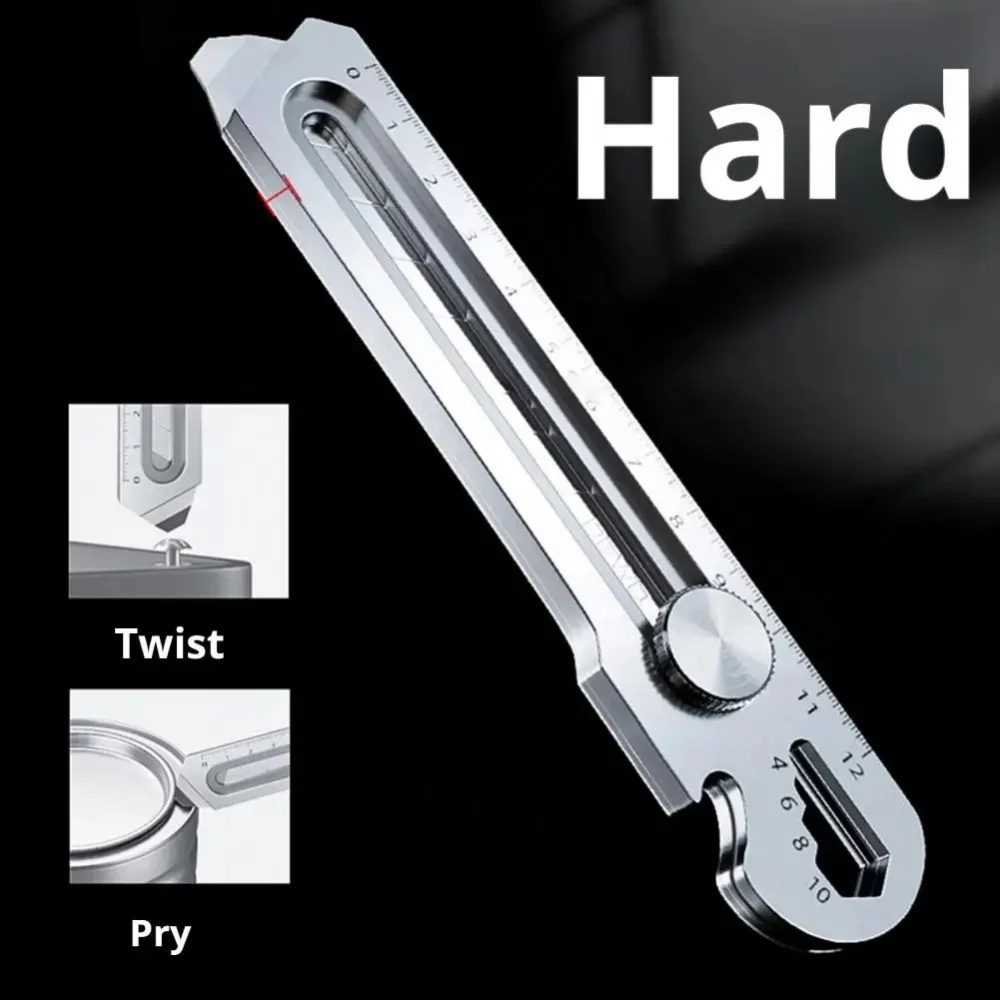 6 in 1 스테인리스 스틸 유틸리티 나이프 다기능 오프너 접이식 박스 커터 휴대용 사무실 가정 택배 개봉 나이프