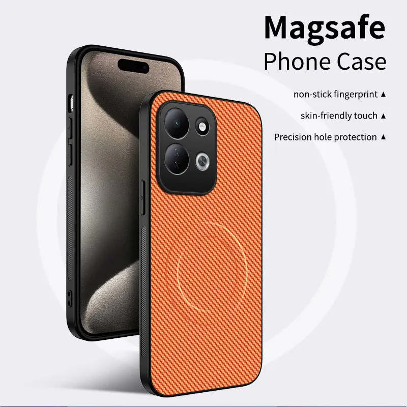 Xiaomi Redmi 17 Soft Silicone Carbon Fiber Magnetic Protective Case