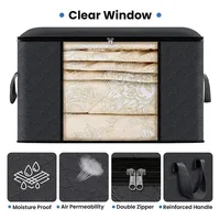 Large Capacity Clothes Storage Bag Foldable Blanket Storage Containers for Organizing Bedroom Closet 2