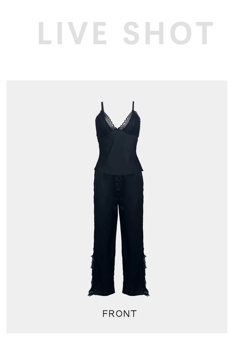 Пижама женская однотонная из вискозы, пикантный Комплект для сна, комбинация, лето