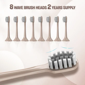 Sejoy Sonic Electric Toothbrush Set Teeth 4 Models Whitening Dental Cleaning IPX7 Waterproof Electronic Tooth Brush 8 Heads 2