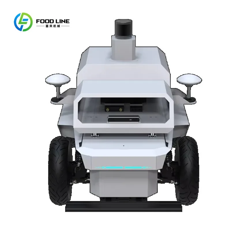 Telaio robot di pattuglia industriale personalizzato a 4 ruote. Robot di sicurezza con navigazione e pattugliamento automatici - immagine 2
