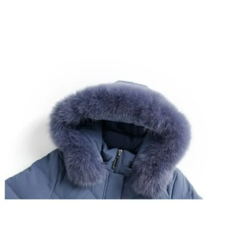 2023 New Women Down Jacket Winter Coat Female Long Parkas Loose Thick Large Size Outwear Hooded Fur Collar Leisure Time Overcoat