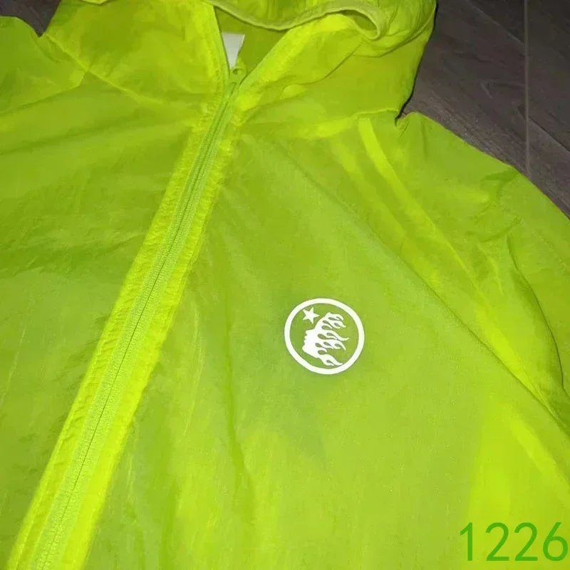 24ss HELLSTAR Oversized Jackets For Men Women 1:1 Logo Printed Quick Drying Clothes Hooded Sunscreen Jackets