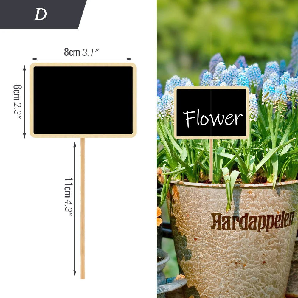 10 Mini Lavagnette Per Piante: Cartellini Segnaposto In Ardesia Per Giardino, Matrimonio E Casa - 2