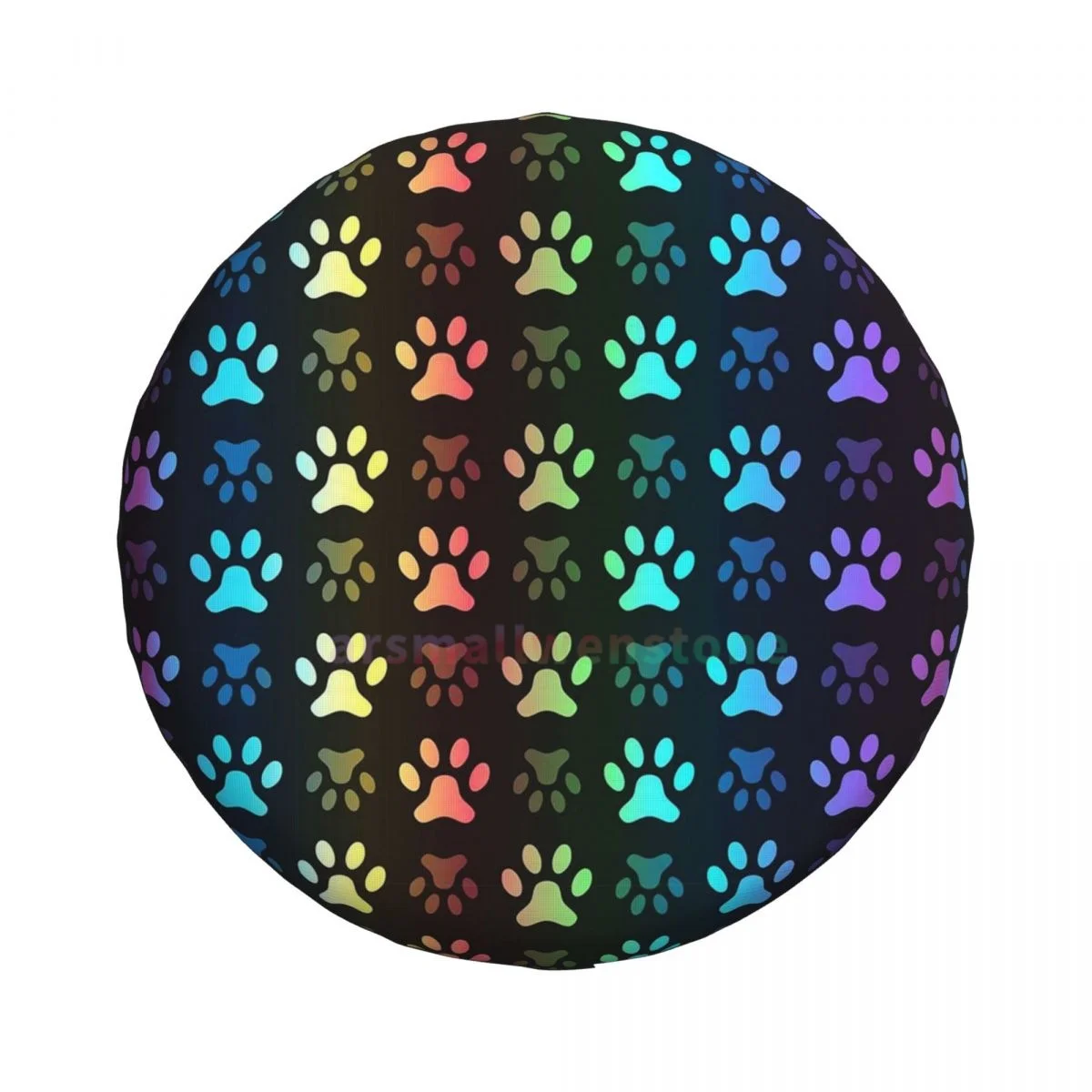 Cartoon Dog Paw Anti-UV Tire Cover for Trailer RV SUV, Waterproof Spare Tire Cover with Anti-Fouling Coating, 14-17 Inch