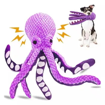 Interactive Plush Octopus Pet Toy 1