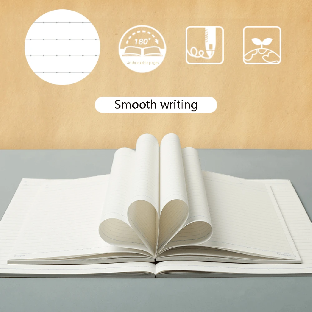 Japonês Kokuyo Estudante Notebook Campus Encadernação sem Fio Capa de Papel Kraft Livro Encadernado com Cola Retro Embellishment Diário Pcs - Imagem 4