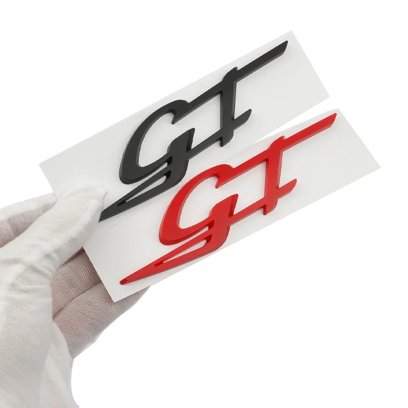Car 3D Metal GT Logo Badge Emblem Decals Sticker For