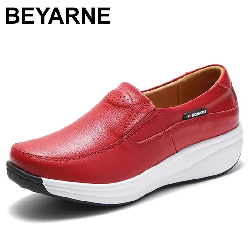 New Spring Sneakers Women Flats Platform Loafers Ladies Genuine