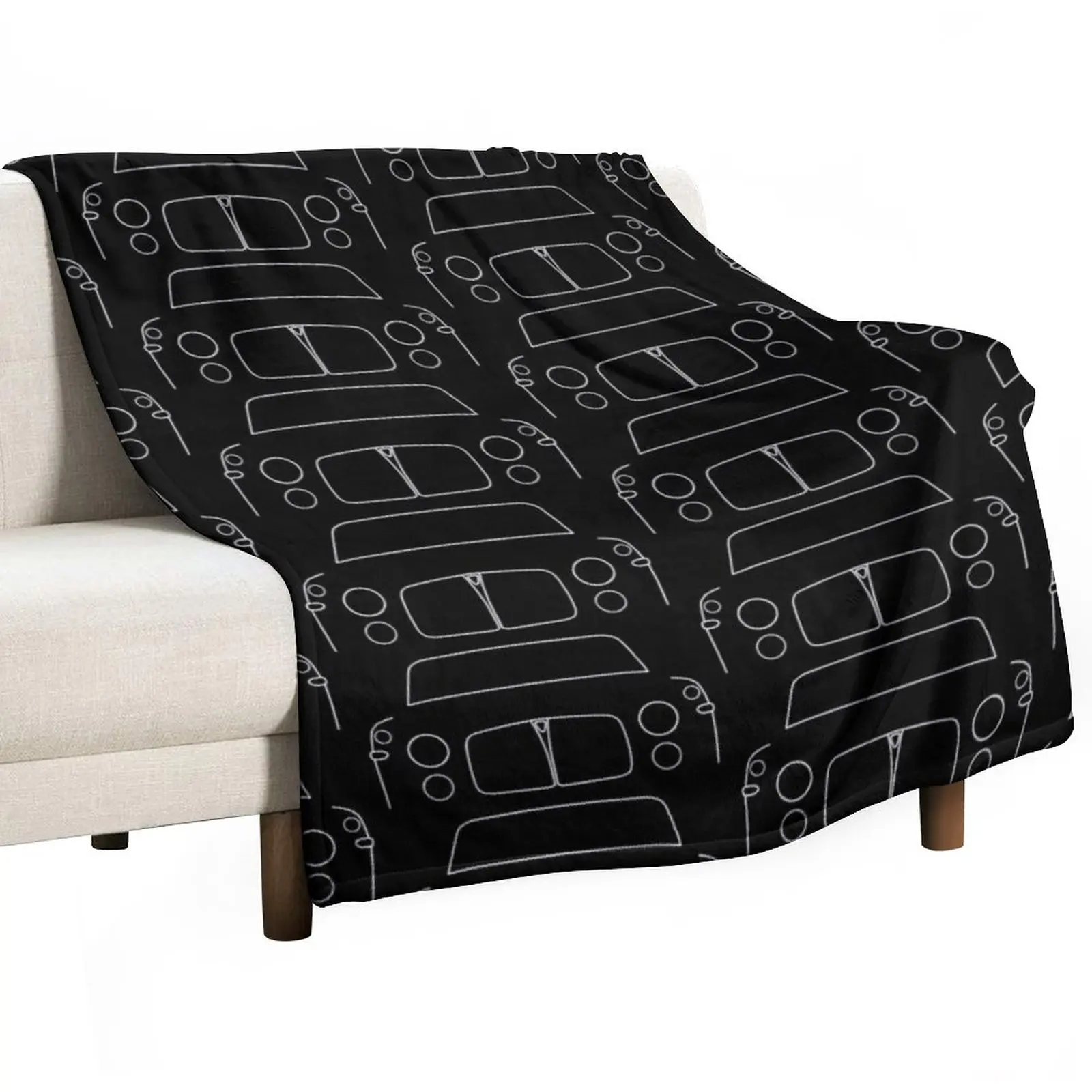 

Rover P5 classic car outline graphic (white) Throw Blanket Luxury Throw Blanket For Sofa Thin Soft Big Blanket