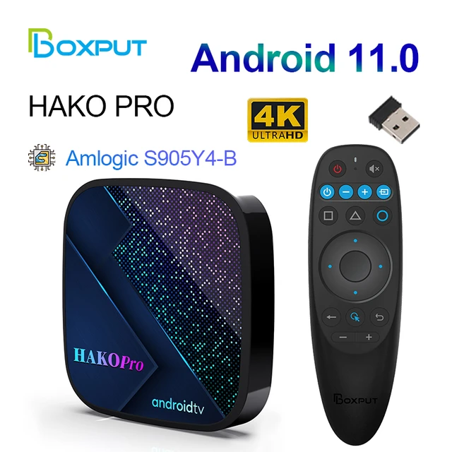 HAKO Pro-Dispositivo de TV inteligente, decodificador con Android 11,  certificación Google, Amlogic S905Y4, 2,4G, 5G, Wifi, BT5.0, 8K, HDR,  reproductor multimedia, DDR4, 4G - AliExpress