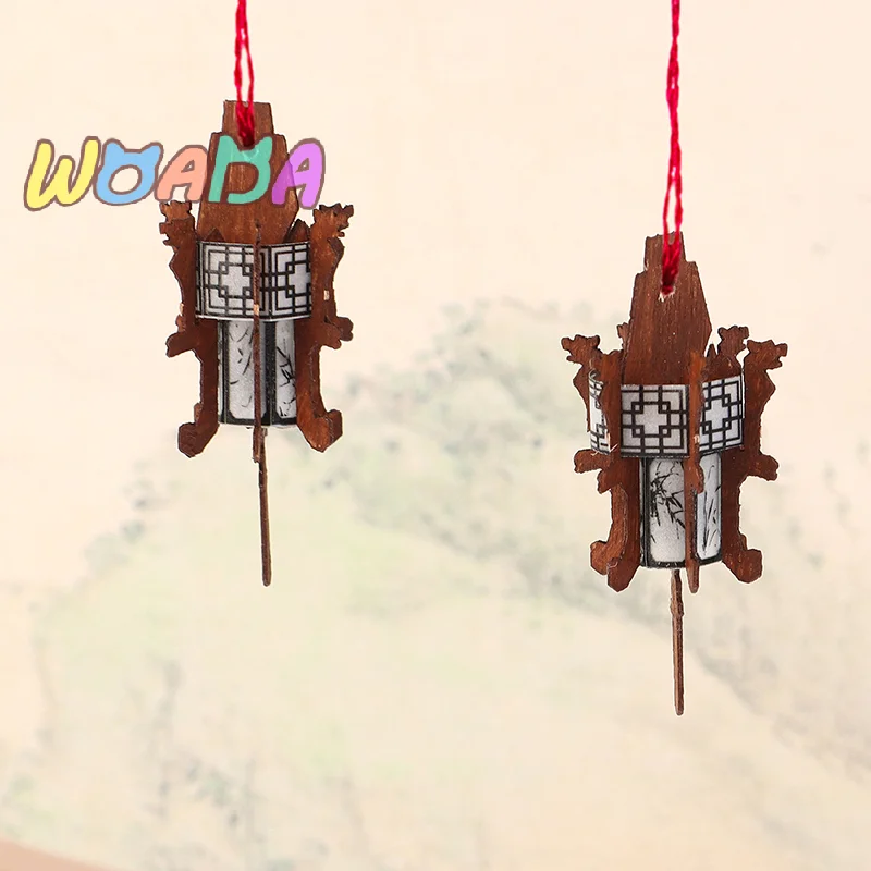 

1 пара 1:12 миниатюрные праздничные фонари для кукольного домика, вращающиеся фонари, Висячие Подвески, аксессуары для кукольного домика