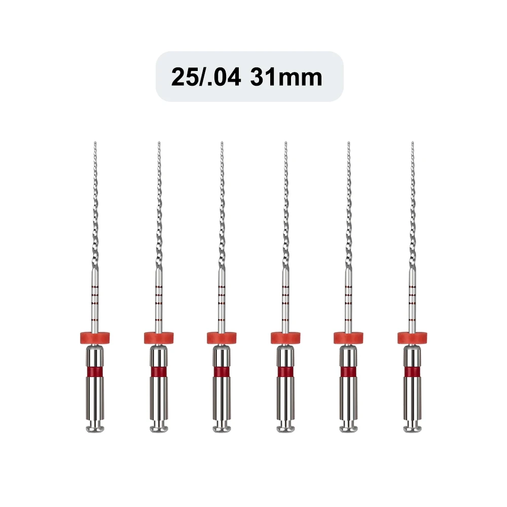 6 Punte Rotanti NiTi Per Endodonzia, Super File Per Canali Radicolari, Lunghezza 25 Mm, Motore Endodontico