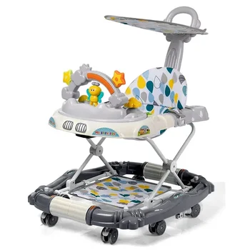 Anti-rollover Children's Multi-functional Baby Walker Baby Trolley with Musical Walker 1