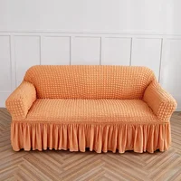 Sofa Cover All-Inclusive Universal Lazy Non-Slip Seersucker Milky White Integrated Elastic Sofa 1