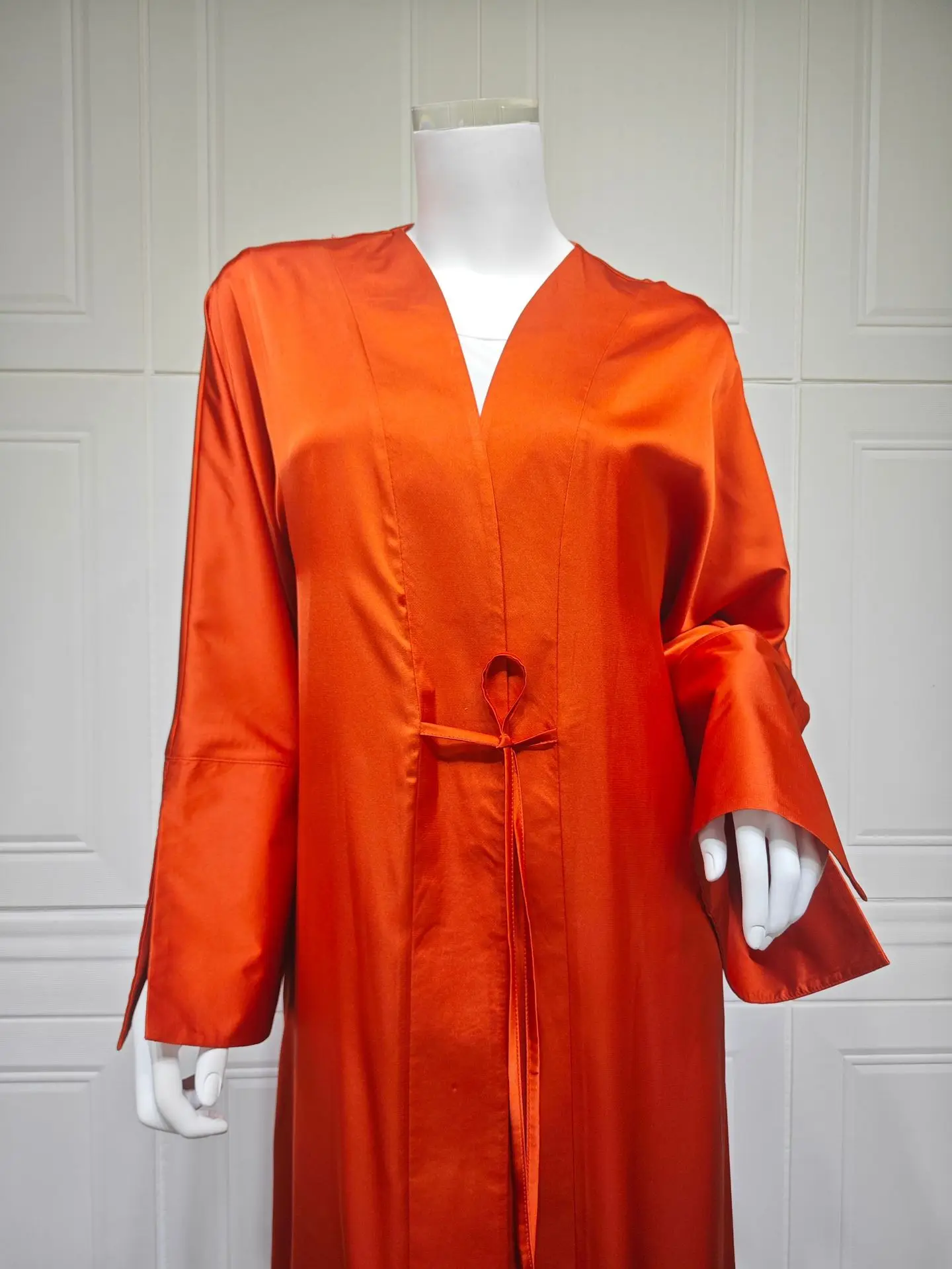 Zahraa Ramadan Dubai Solid Open Abaya Loose Sleeve Muslim Cardigan Moroccan Caftan Woman 4