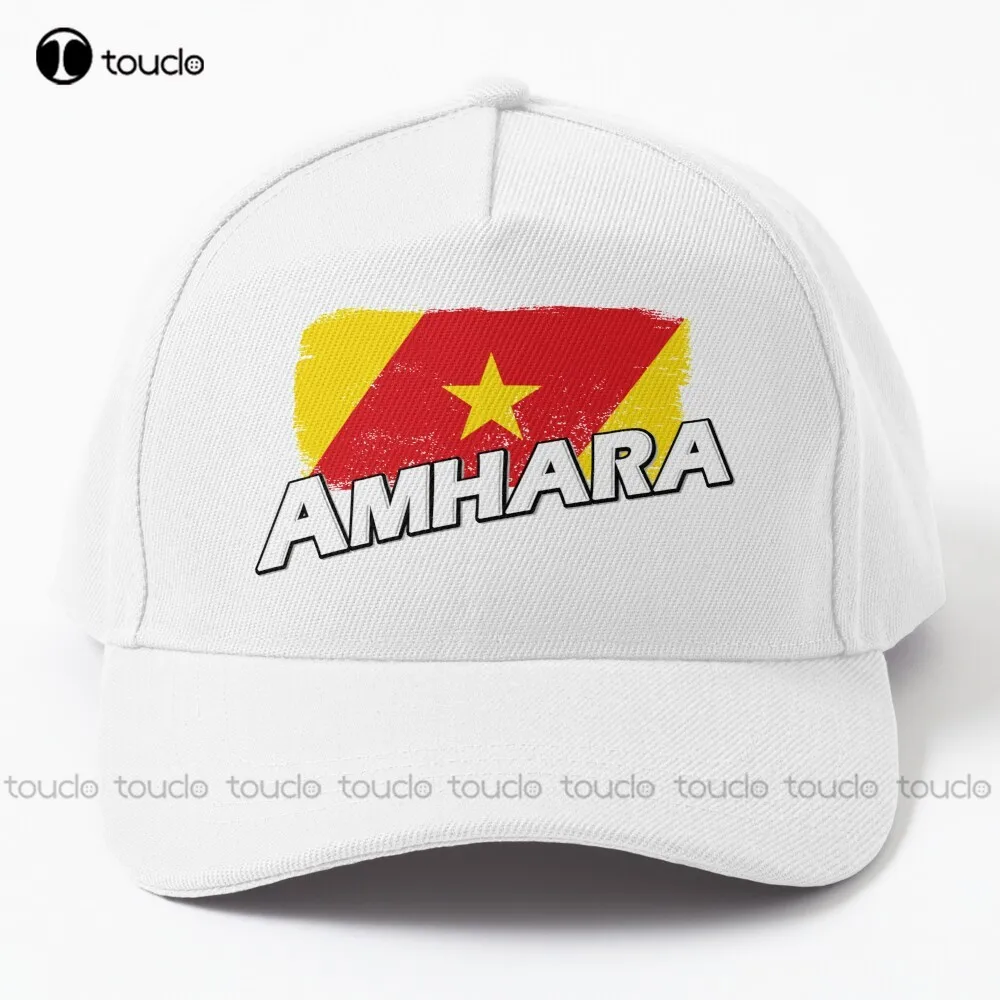 

Amhara Region Flag Baseball Cap Cool Hats For Men Hip Hop Trucker Hats Outdoor Simple Vintag Visor Casual Caps Custom Gift