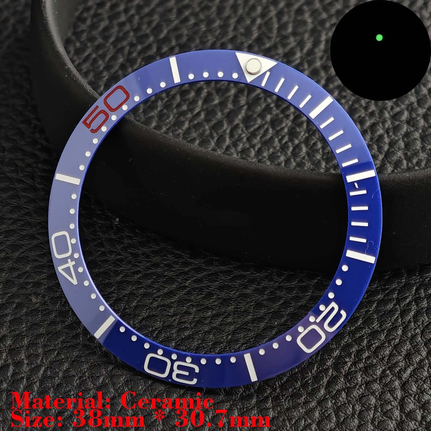 Ceramic Luminous Bezel Insert for Men's Watch - Premium Replacement Accessory