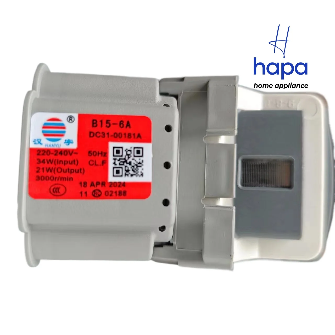 B15-6A DC31-00181A 세탁기 배수 펌프, 220-240V, 50Hz, 34W (입력) 21W (출력) 3000r/min 