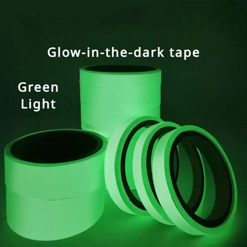 1 Roll Fluorescent Stickers Tape Green Luminous Tape Staircase Fire Warning Glow in the Dark Anti-collision Night Light Strip