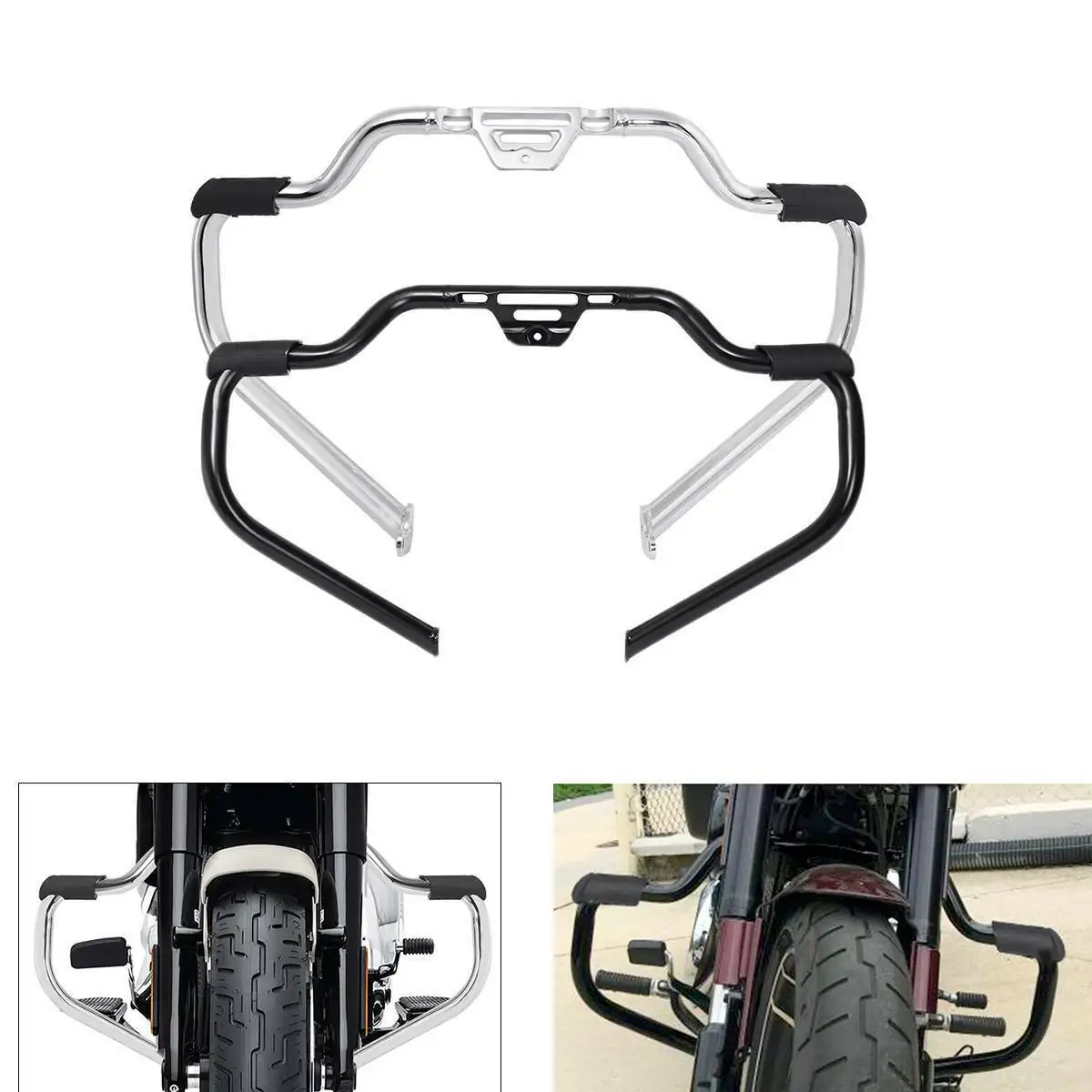 

Motorcycle Mustache Engine Guard Bar For Harley Softail FLSL Sport Glide Street Bob FatBoy Heritage Classic Low Rider 2018-2023