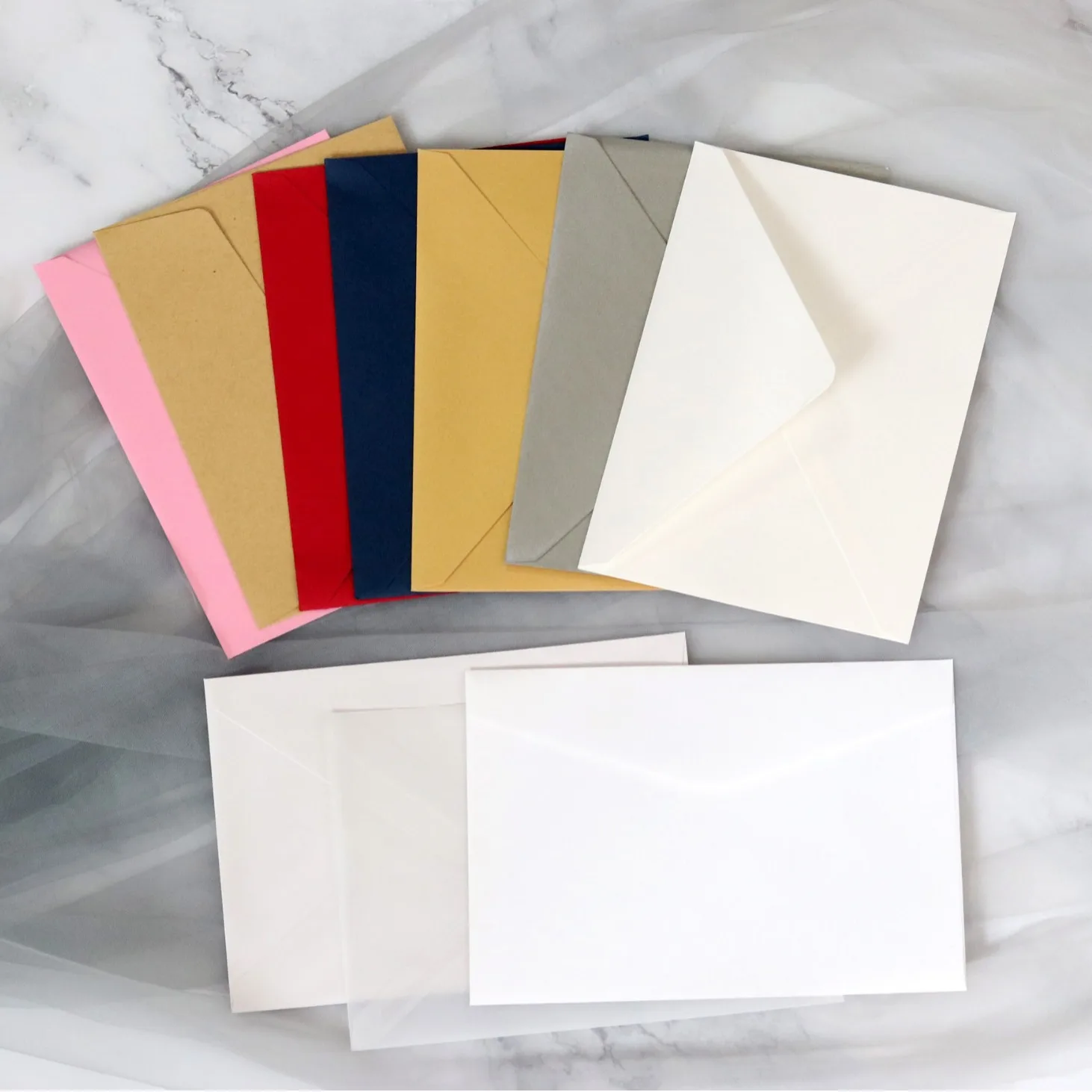 Kraft paper envelope, 50 pieces per pack, 19.3 * 13.3cm, card, invitation letter envelope, postcard invitation letter