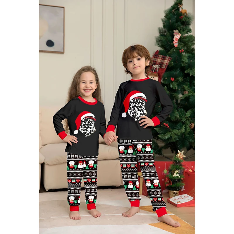 thumbnail image 5 of Conjuntos de pijamas navideños a juego para toda la familia, Año Nuevo 2025, madre, hija, padre, hijo, pijamas de 2 piezas, ropa de bebé para Navidad para adultos y niños, 5 of 5