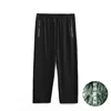 Men's Large pants 200KG plus size 14XL 15XL loose stretch Plus size 66 60 62 Summer casual Ice silk pants Black Home leisure 6