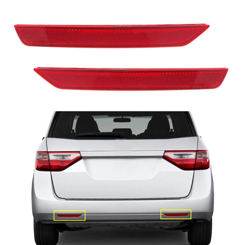 

Car Rear Bumper Trim Side Reflector Reflective Strips 33505TK8A01 33555TK8A01 for Odyssey 2011-2017 AOS