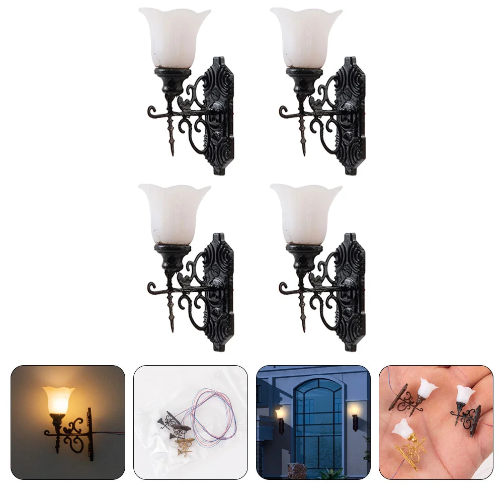 

Simulated Miniature Wall Lamp LED Simulation Mini Street Light Toy Dollhouse Furniture Model Sand Table Decorations