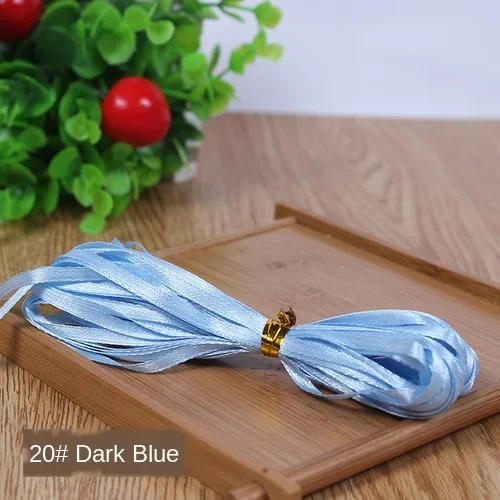 White Silk Satin Ribbon for Gift Wrapping and DIY Crafts - 1/8 (3mm), Ideal for Celebrations and Decorations