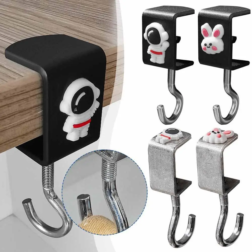 

Student Backpack Desktop Storage Hook Office Desktop Edge Hanging Bag Hook Adjustable Desk Edge Hooks Without Punching