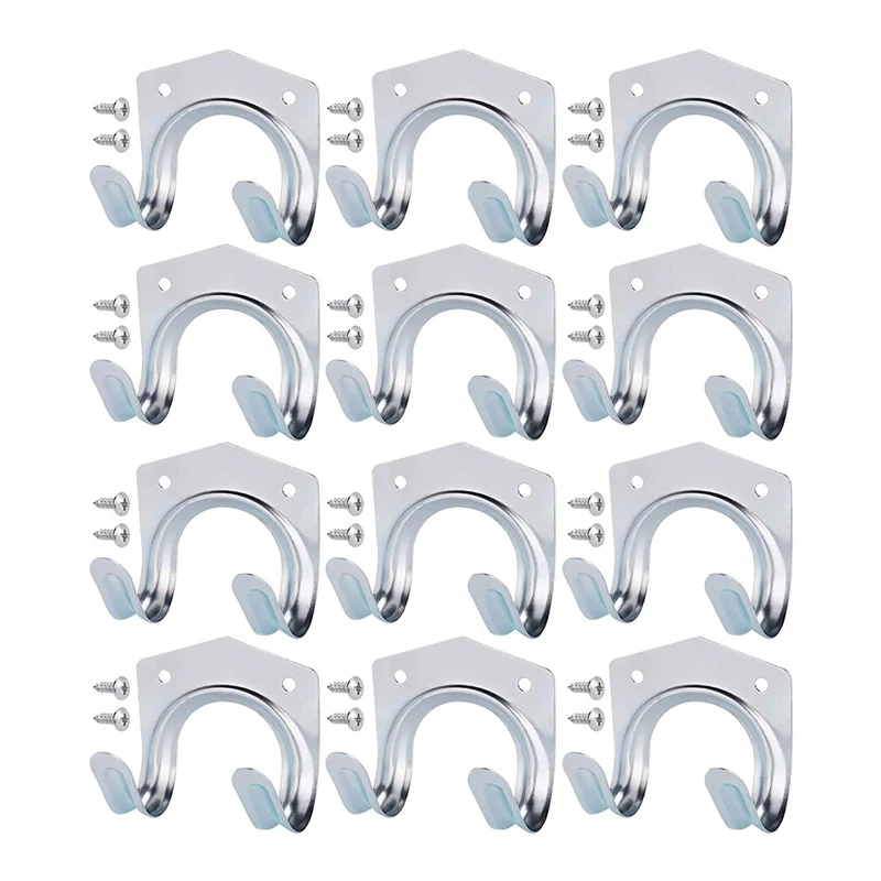 12 Pcs Hooks Tool Shed Hooks For Garden Tools Storage Hooks Holder For