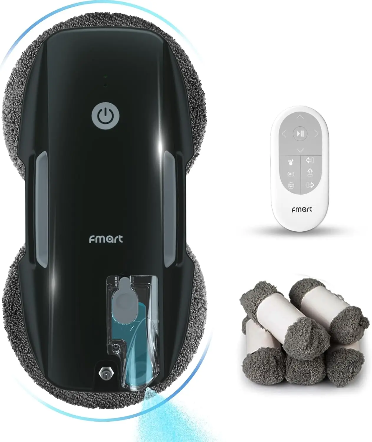 Robot-3800PA, Ultrasonic Water Spray, AI Path Planning, AI Edge Detection Window Cleaner Robot wi