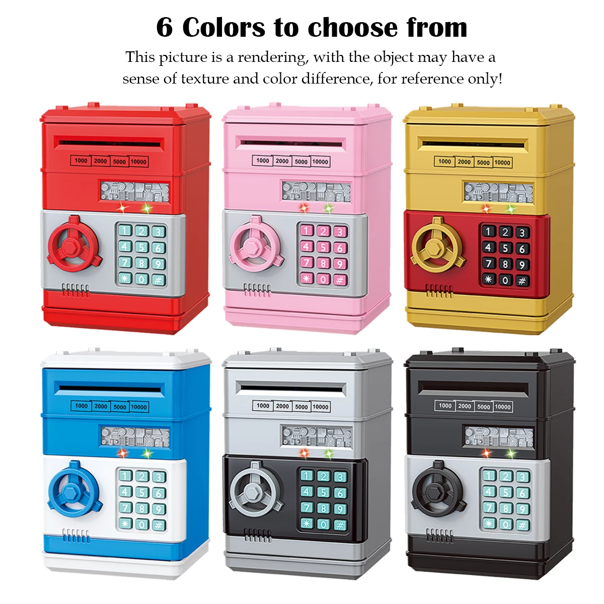 Electronic Password Piggy Bank Toys ATM Saving Money Box Coin Can Auto Scroll Paper Money Fingerprint Password Unlock kid Gifts