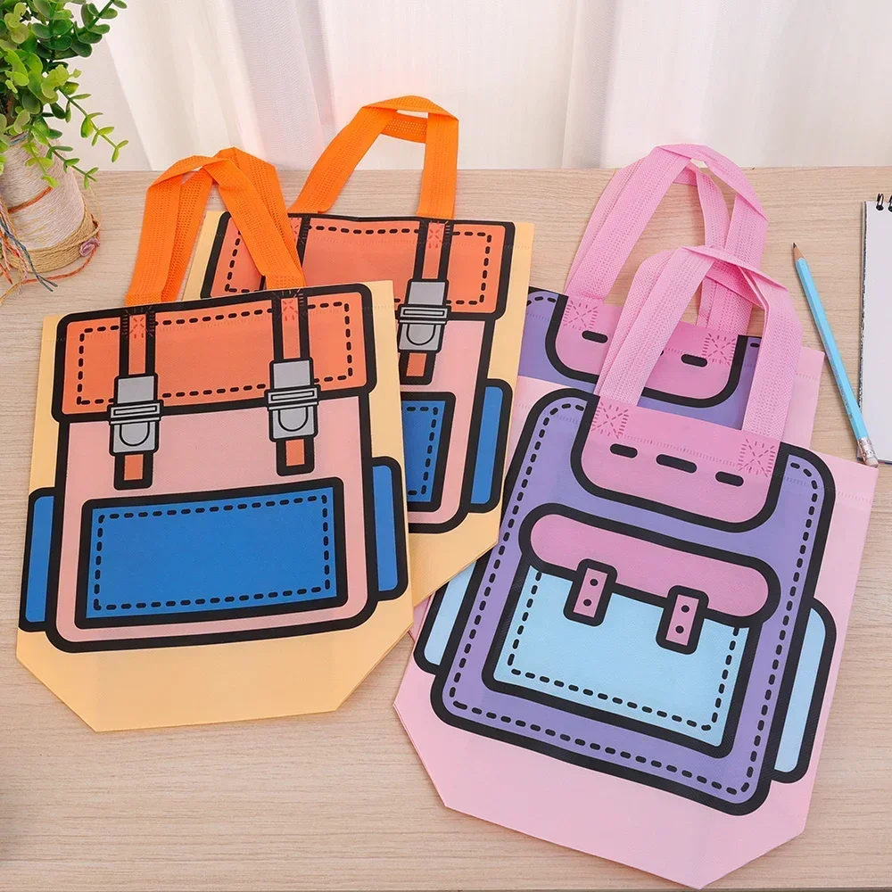 Printed Candy Gifts Bags Non-woven Fabric Shopping Handbag