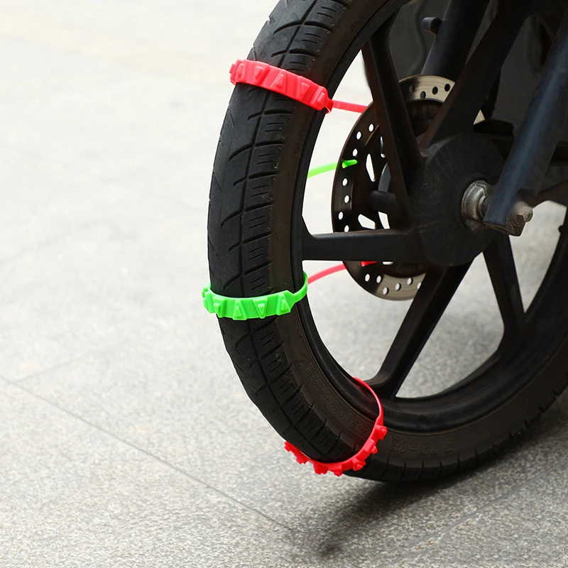 Anti-slip Motorcycle Tie Emergency Safety Belt Snow Chains Winter Outdoor Reusable Ties Motorcycle Car Bike Wheel tire chains