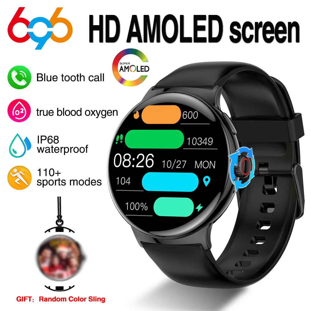 

Смарт-часы AMOLED с HD-экраном 1,43 дюйма, пульсометром, оксиметром и Bluetooth