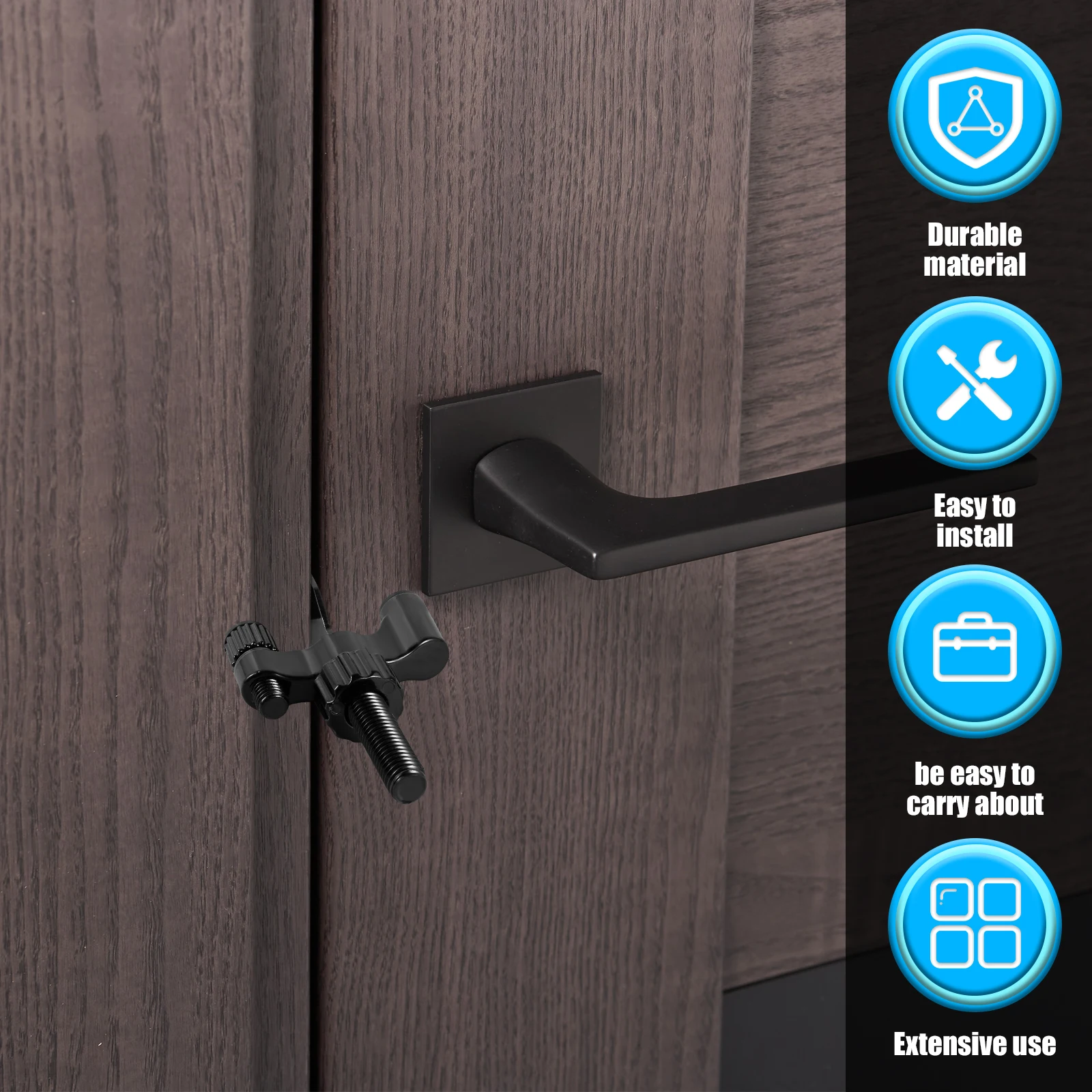 Door Latch Door Lock Cylinder Portable Door Lock Privacy Extra Security Lock Anti Theft Travel Inside Door Locker For Traveling Home Bedroom Apartment