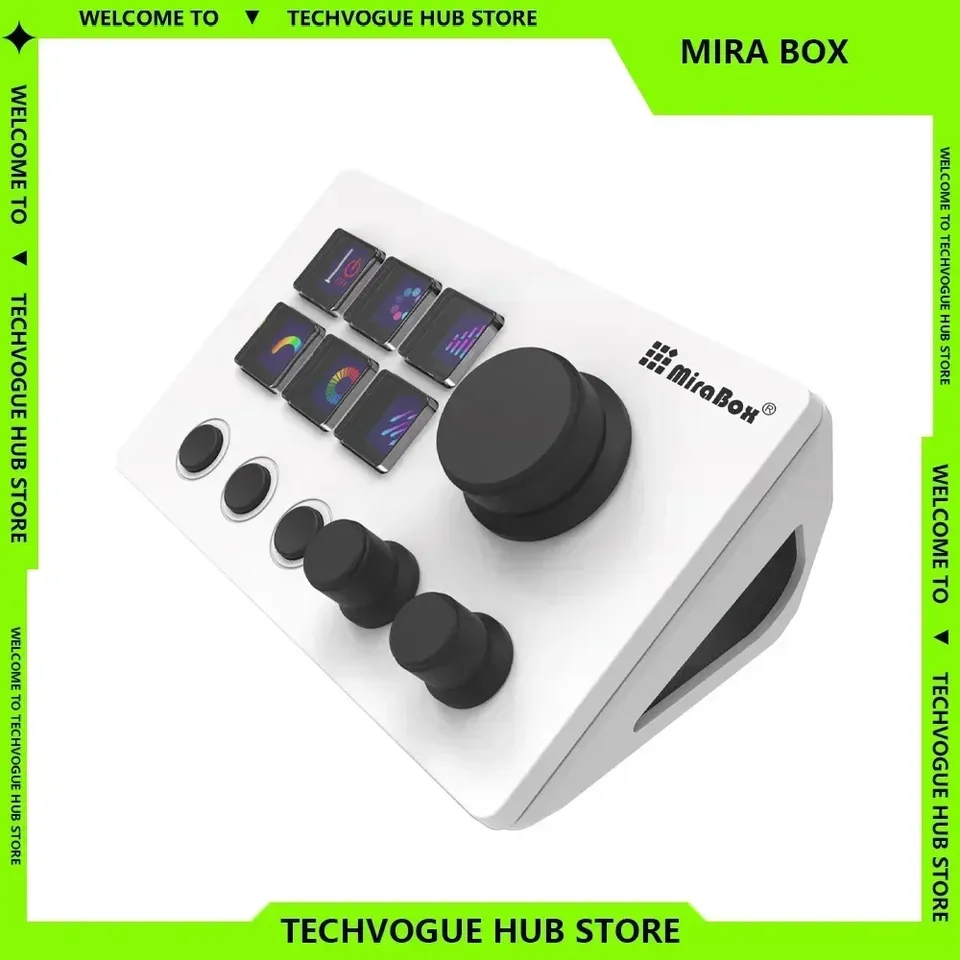 Mirabox N3 Mini Keyboard Macro Programming Visualization Windows/MacOS Kryboard LCD Button  Controller Screen Knob Button Custom