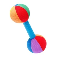 2PCS Grasp Training Dumbbell 0-1 Year Old Baby Auditory Perception Training Chewable Sand Hammer Rattle Toy 2