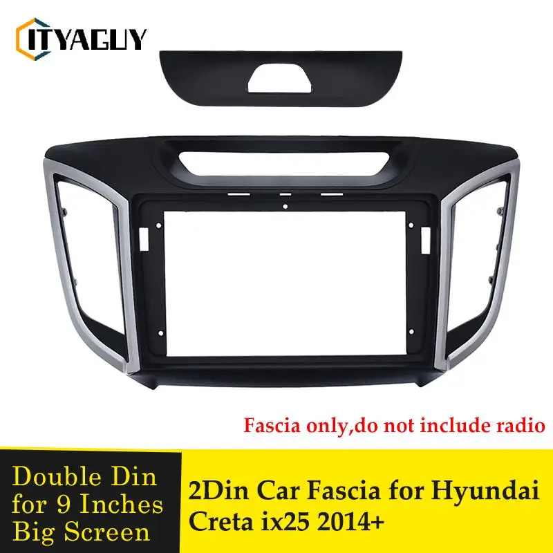 

Рамка для автомобильного радио 9 дюймов для Hyundai IX25 Creta 2014 + комплект креплений для автомобильной стереосистемы DVD-панели панель ободок крышка