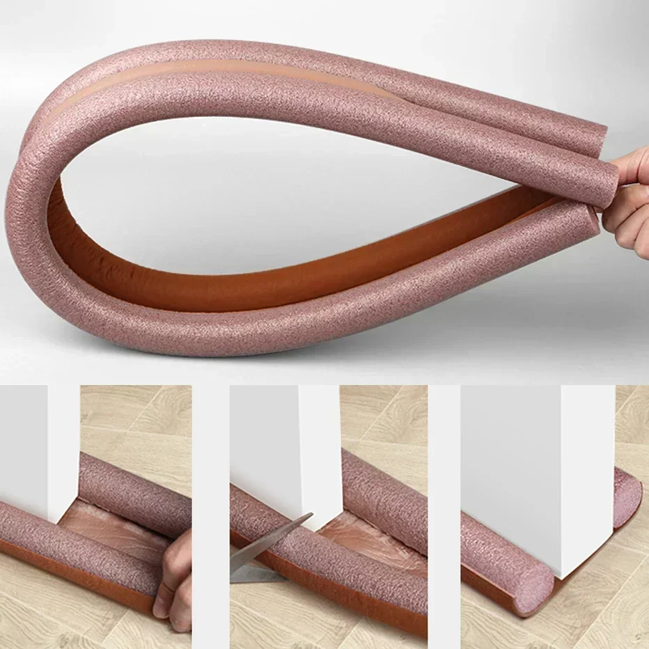 Door Seal Strip Adjustable Door Bottom Sealing Strip Under Door Draft Stopper Thicker Anti-Cold Gap Blocker Sealing Weather Strips 93cm, door seal strip, sealing strip tape, sealing strip, rubber door weatherstripping, door weatherstripping, door draft stopper