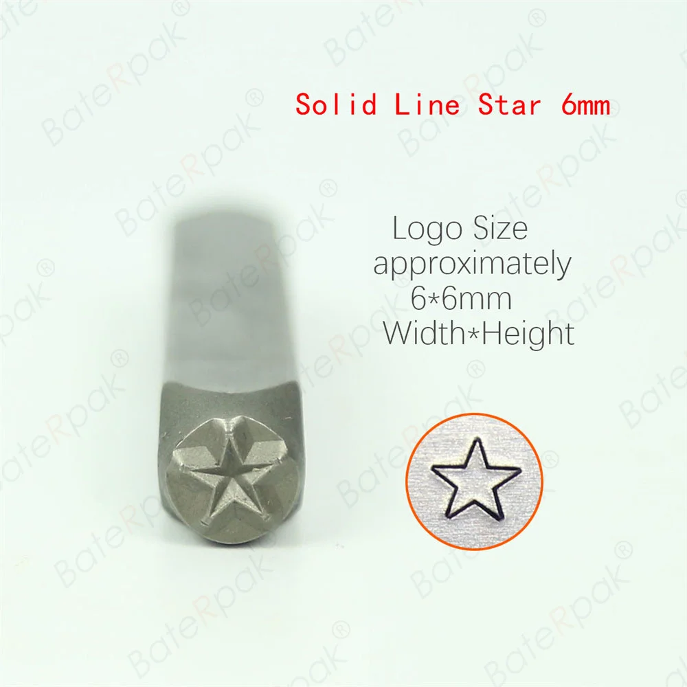 6mm Star Pound Asterisk Design Metal Jewelry Stamps BateRpak Dot DIY Bracelet/jewelry symbols steel stamp metal stamping tool 1pcs price