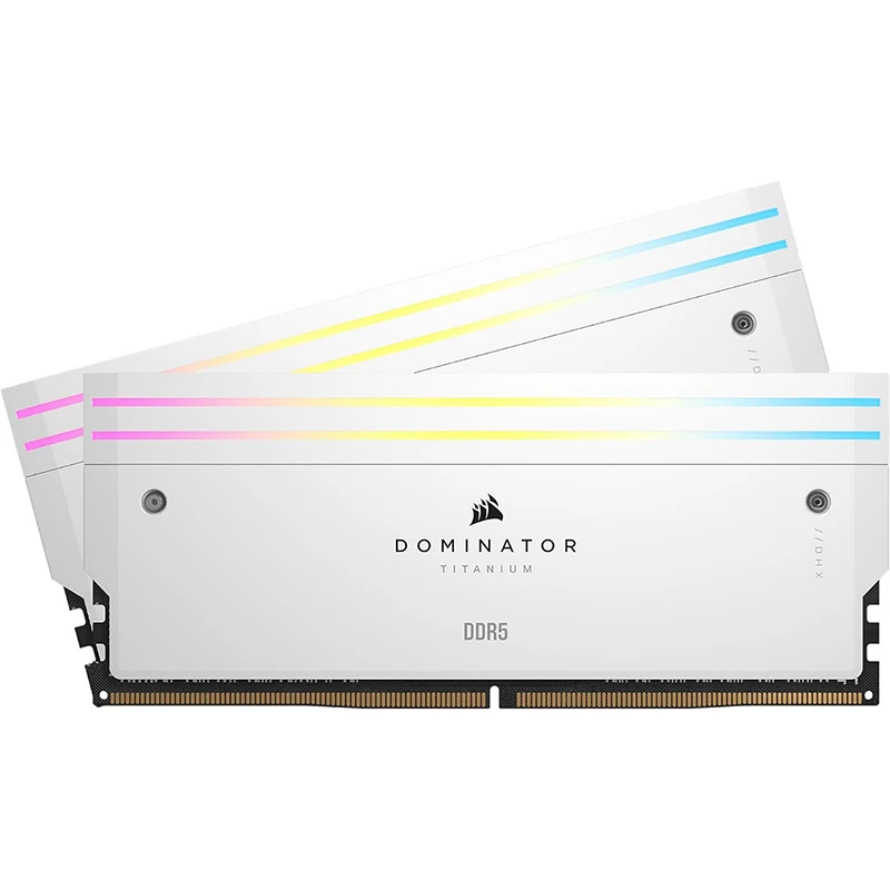 CORSAIR Dominator Titanium RGB DDR5 RAM 96GB (2x48GB) DDR5 6400MHz CL32 Intel XMP iCUE совместимая Компьютерная память-белая