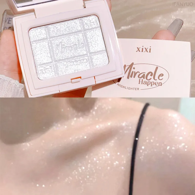 3D Embossed Glitter Palette Eyeshadow Cheek Contour High Gloss Palette Body Highlight Palette Palette Illuminator Cosmetics 4