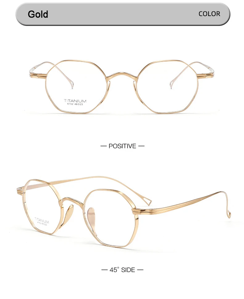Handgefertigte Herren-Anti-Blaulicht-Rahmen im japanischen Stil, sechseckige Brille aus reinem Titan, KMN152, photochrome optische Myopie-Brille – Detail 14