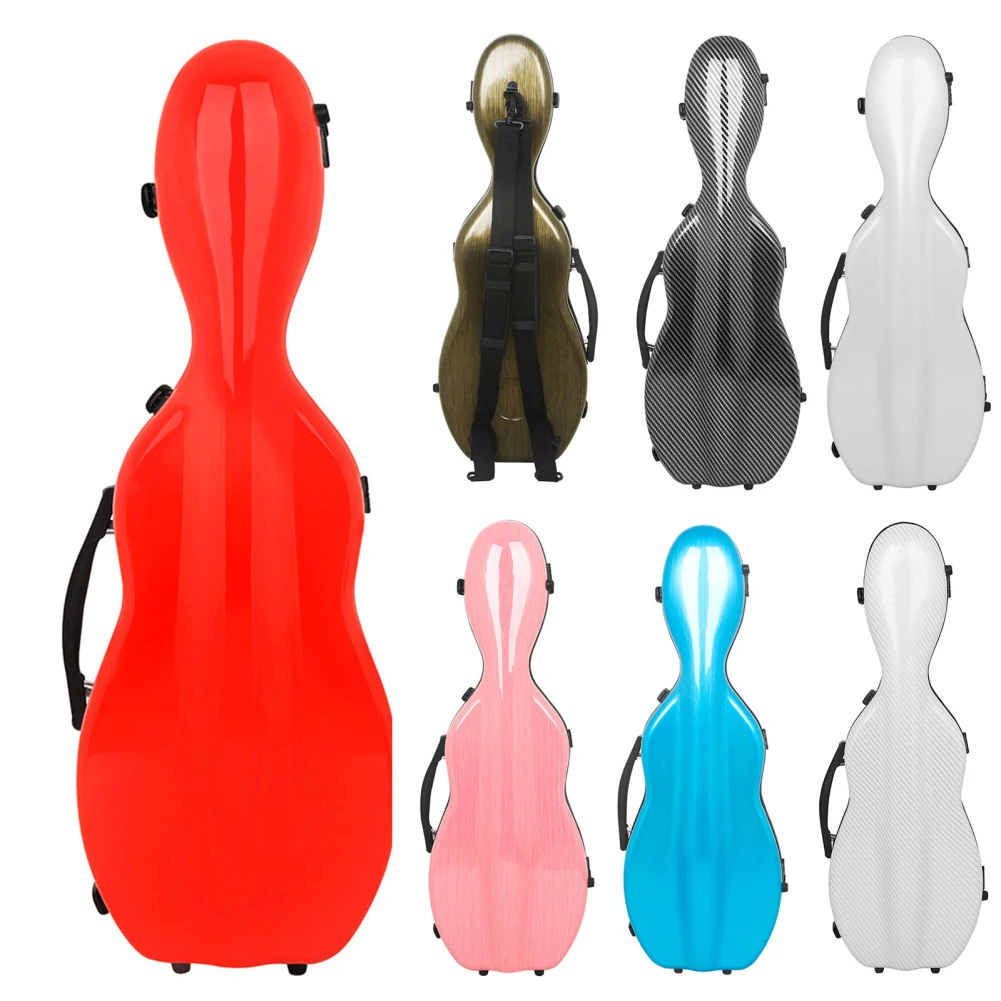 Violin Case Carbon Fiber Violin Carrying Case With Built-in Hygrometer Carrying Strap Violin Wear-Resistant Instrument Parts