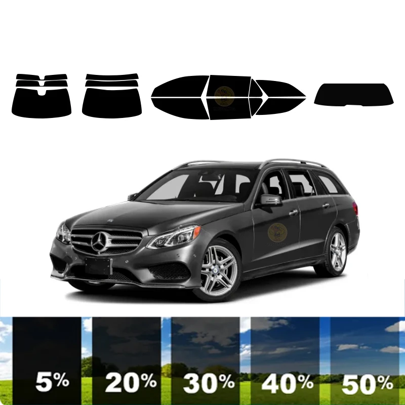Nano Carbon 5% VLT Window Tint Film Pre-Cut Kit For Mercedes-Benz - All Sides & Rear Windows, 7-Year Warranty